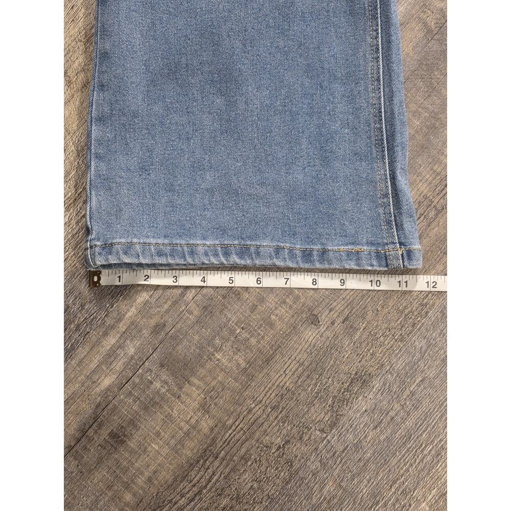 EM Wide Leg Jeans 2XL Light Wash High Rise Stretch Denim Flare MSRP $58 - Picture 4 of 7